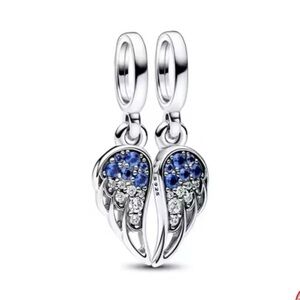 Angel Wings - 925 Sterling Silver Charm Pendant And Chain. NWT